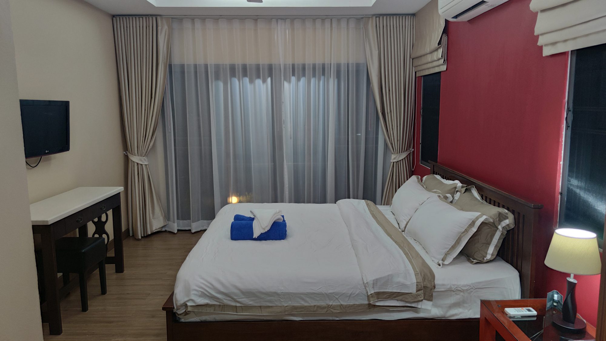 Bedroom opening to tropical garden